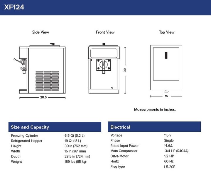 donper xf124 spec sheet